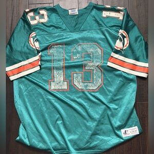 Logo Athletic Miami Dolphins Dan Marino green and orange jersey